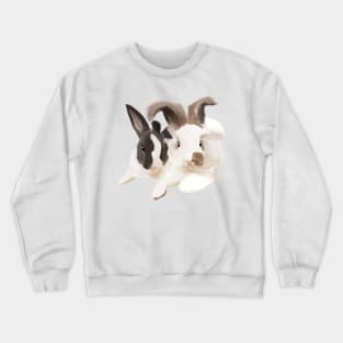 Dutch Anggora Rabbit _ Bunniesmee Crewneck Sweatshirt